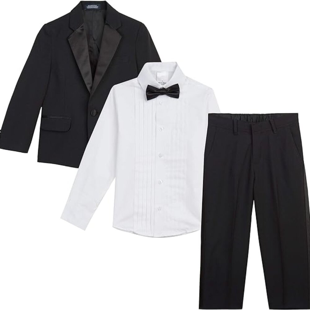 Nautica Boys' 4-Piece Tuxedo Set with Dress Shirt, Bow Tie, Jacket, and Pants